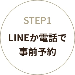 LINEか電話で事前予約