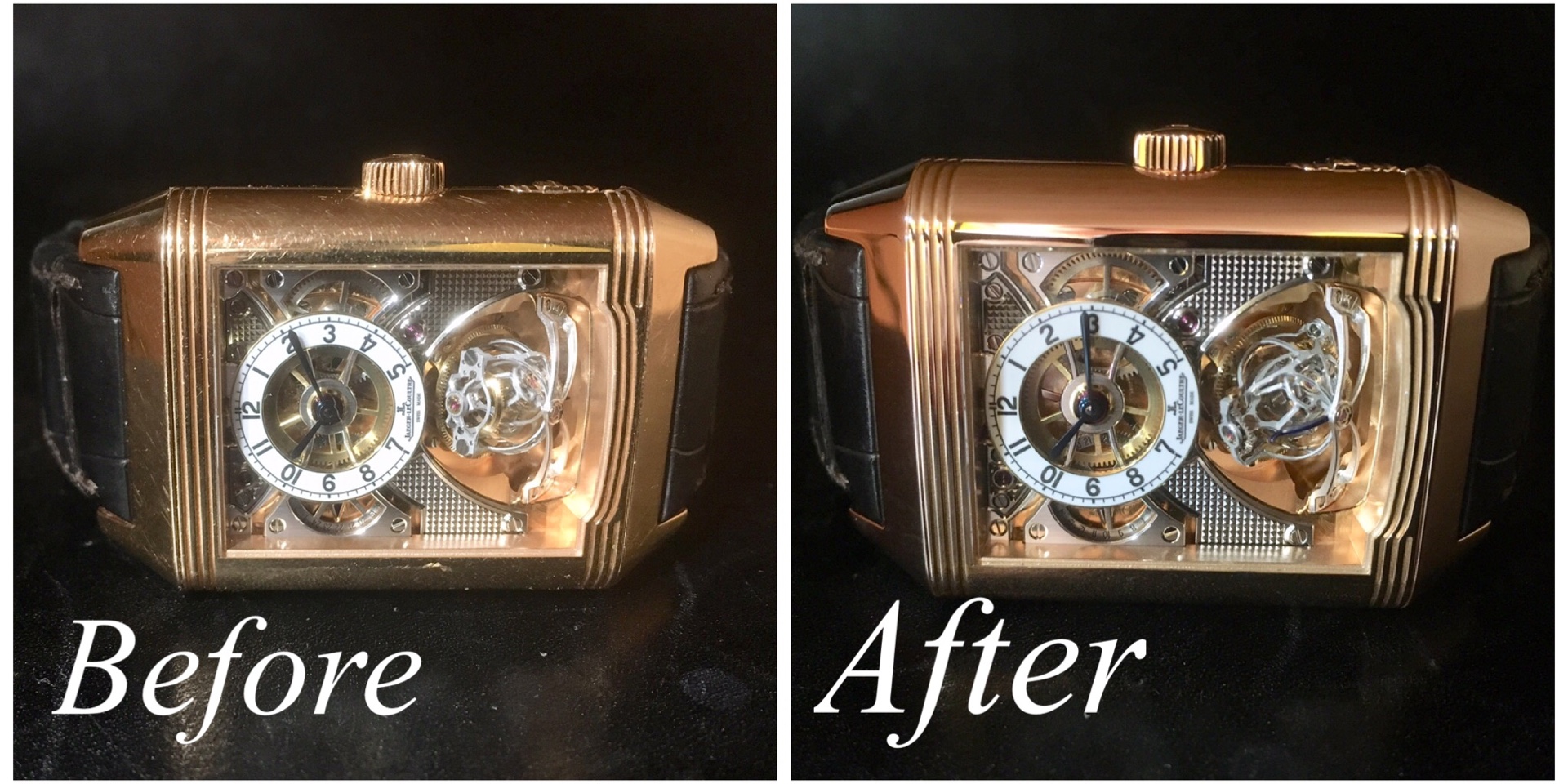 【はらじゅく時計宝石修理研究所のジャガールクルトの修理実績BEFORE・AFTER】