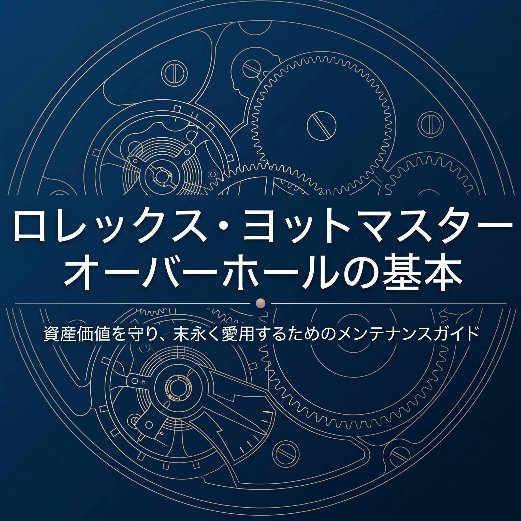 ロレックス・ヨットマスターのオーバーホール基本解説と資産価値維持のためのメンテナンスガイドの表紙スライド