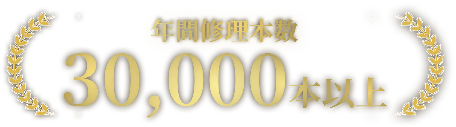年間修理本数30,000本以上