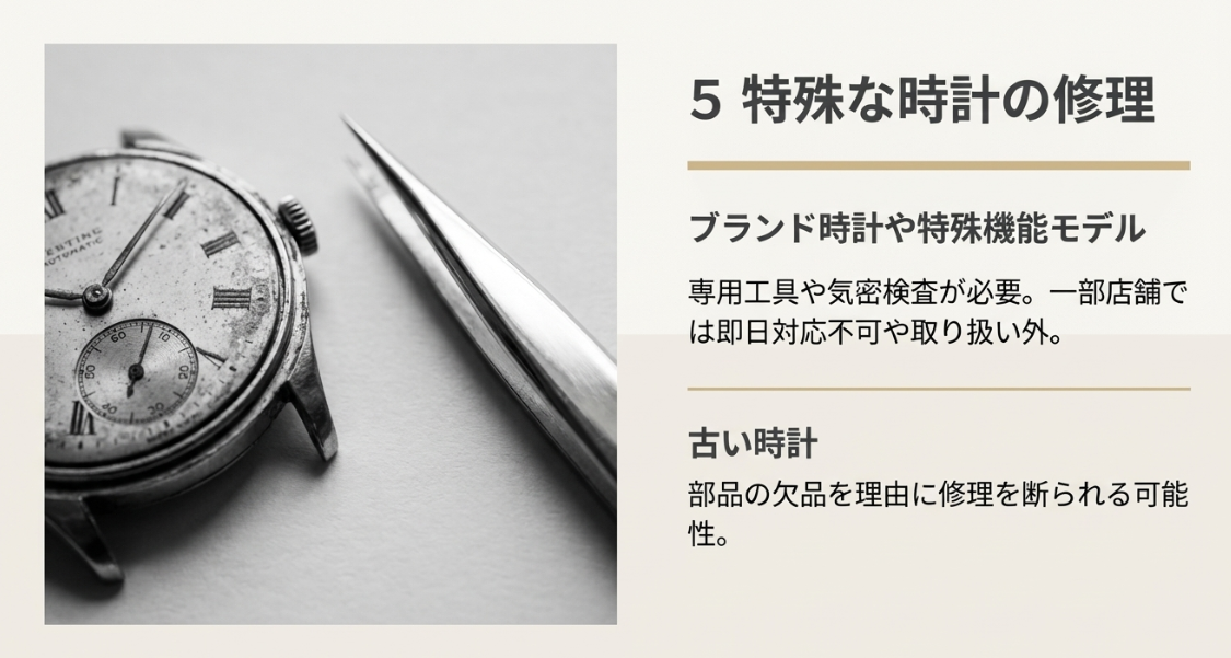 ピンセットと年季の入ったアンティーク時計