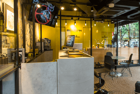 「BERGEON/ベルジョン」のコンセプトを反映した店舗設計。