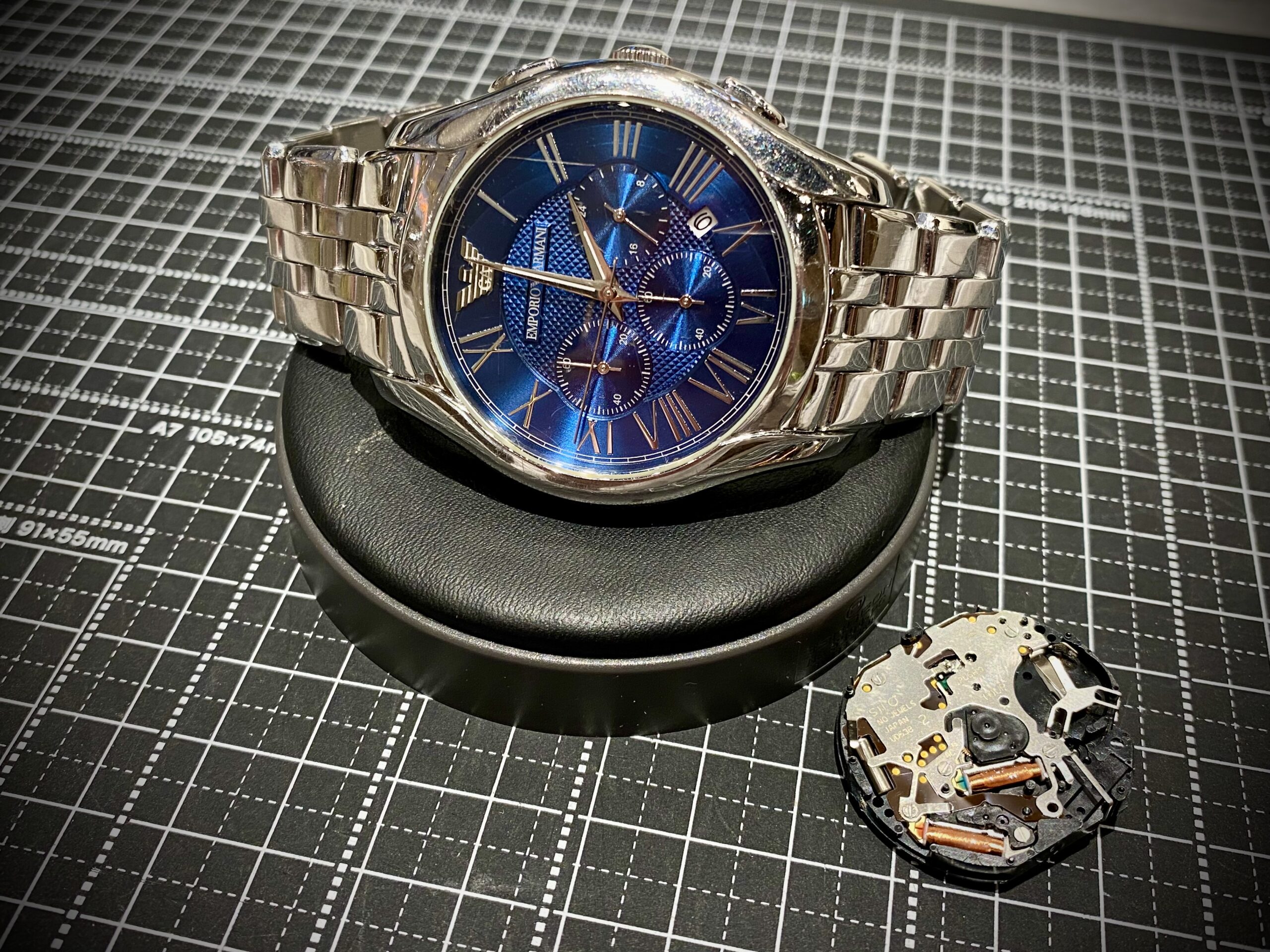 ■門真店「エンポリオアルマーニ　オーバーホール（分解掃除）」